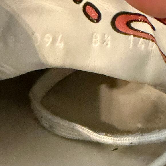 Gucci Ace GG Tennis Print Leather Sneakers White Red Green 8.5 Designer Luxe main image 6